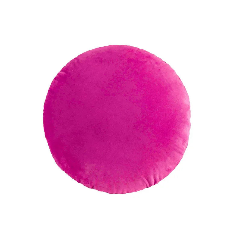 Housse de coussin Ronde Velours - Fuchsia