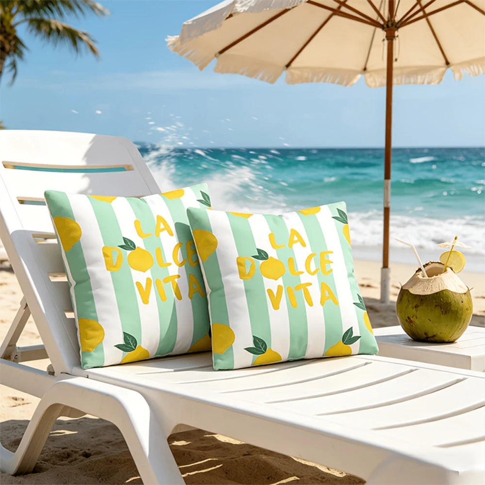 Lot de 2 Housses de Coussin Good Vibe - La Dolce Vita